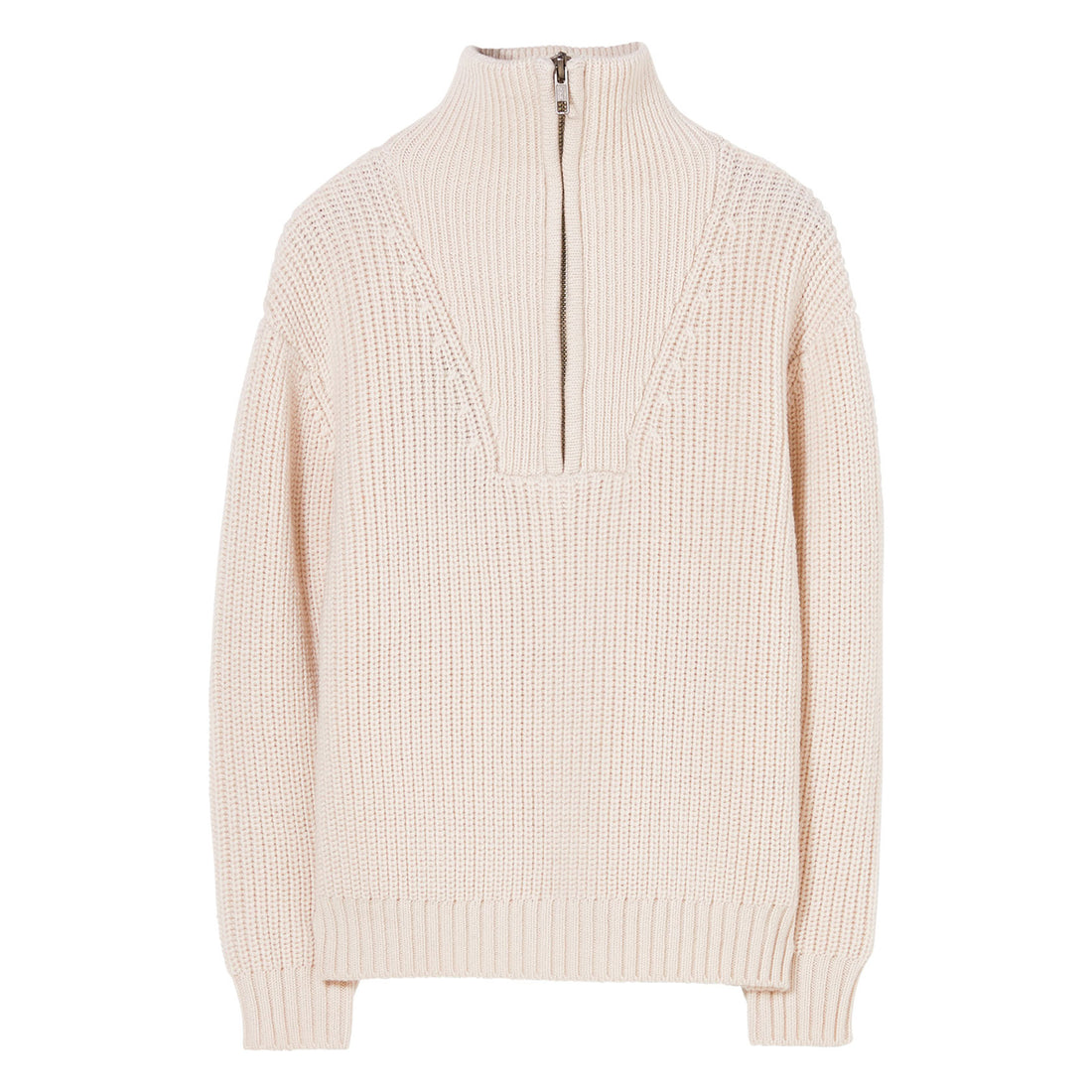 Finger in the Nose Ecru Half Zipped Sweater