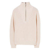 Finger in the Nose Ecru Half Zipped Sweater