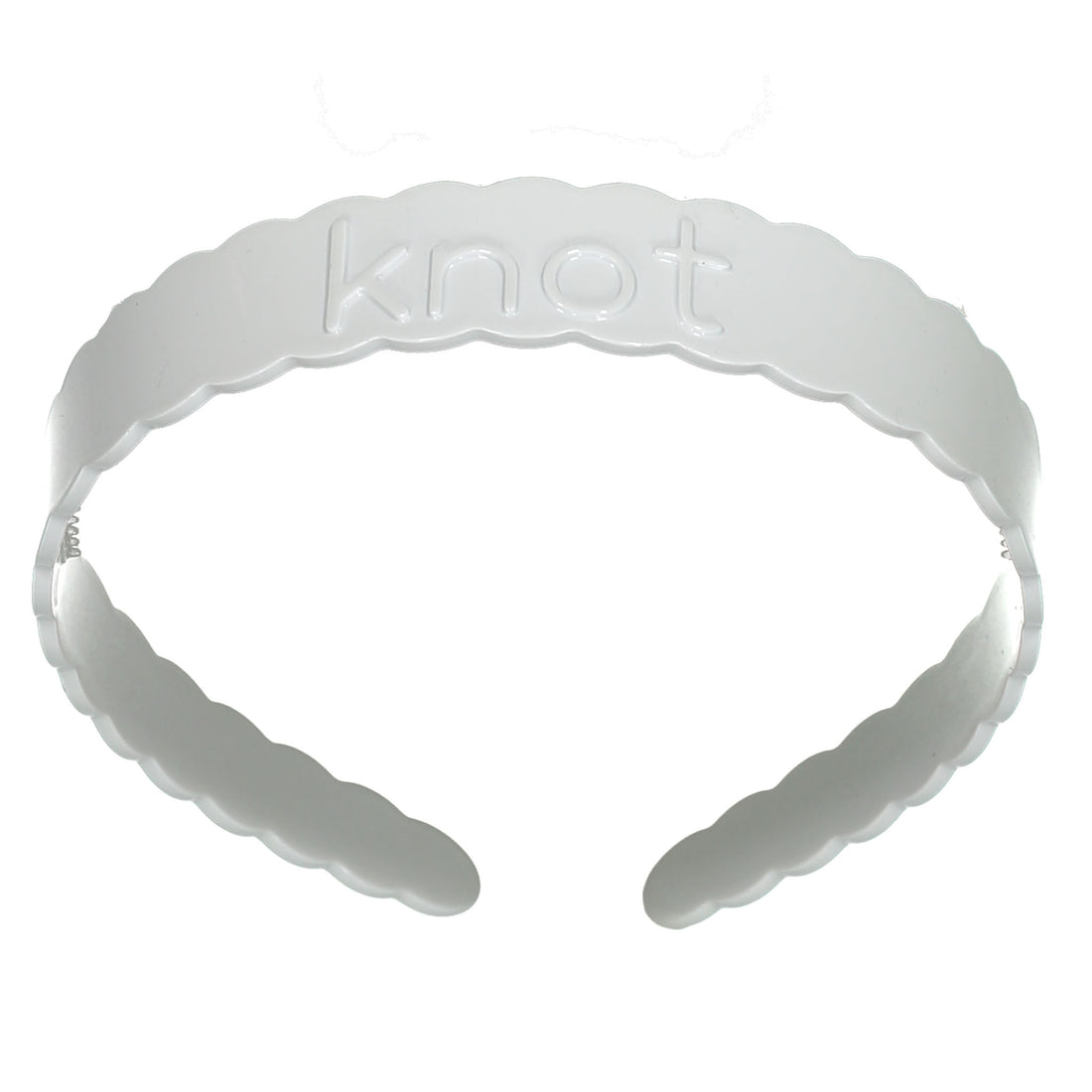 Knot Hairbands Scallop Headband // White