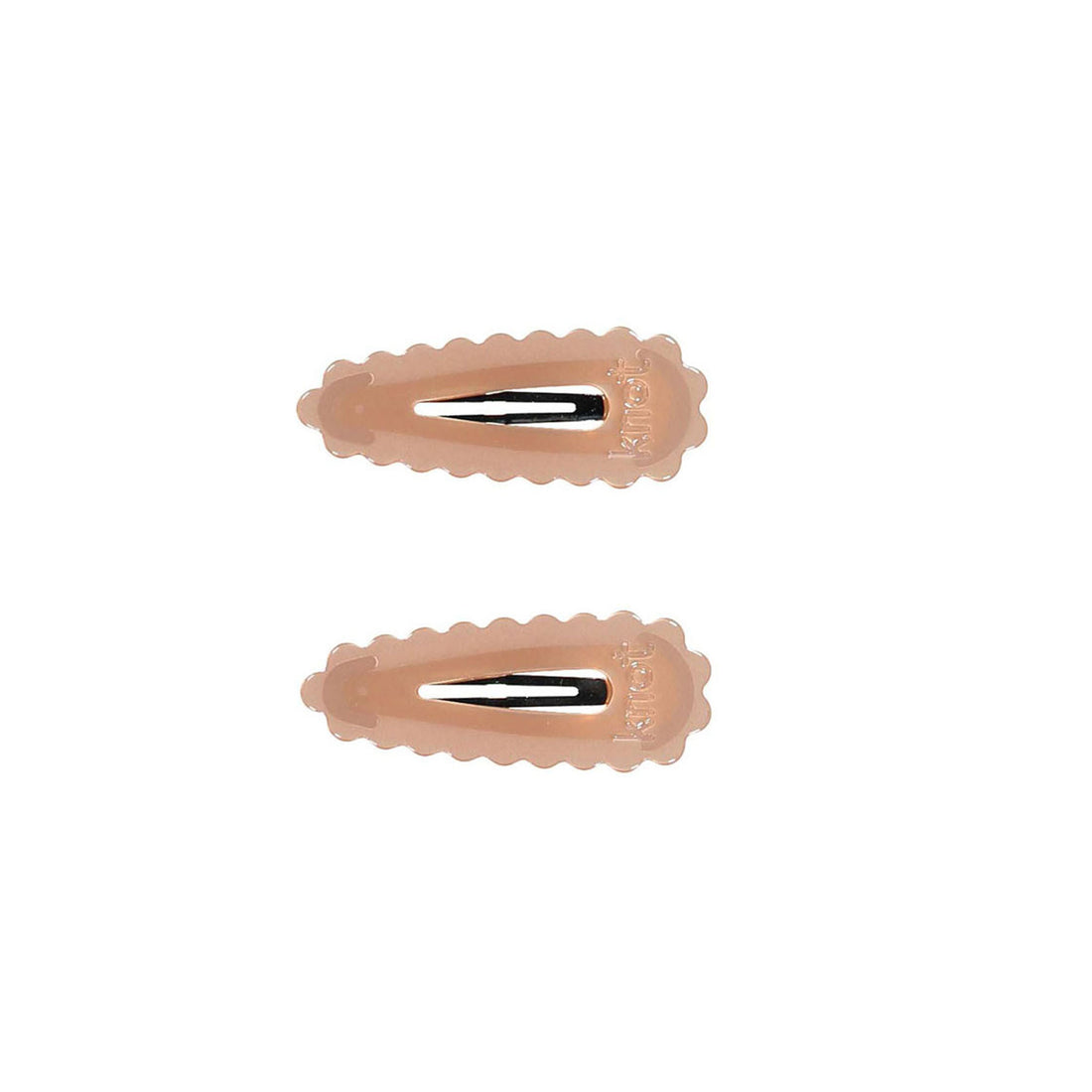 Knot Hairbands Scallop Snap Clip Set // Sunset