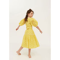 The Middle Daughter Sour Lemon Spot Selene Blouse