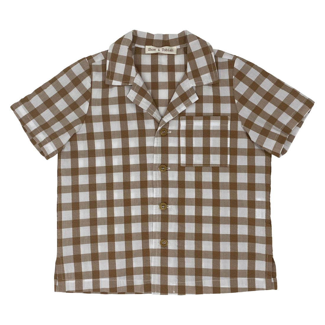 Zhoe and Tobiah Desert Seersucker Plaid Shirt