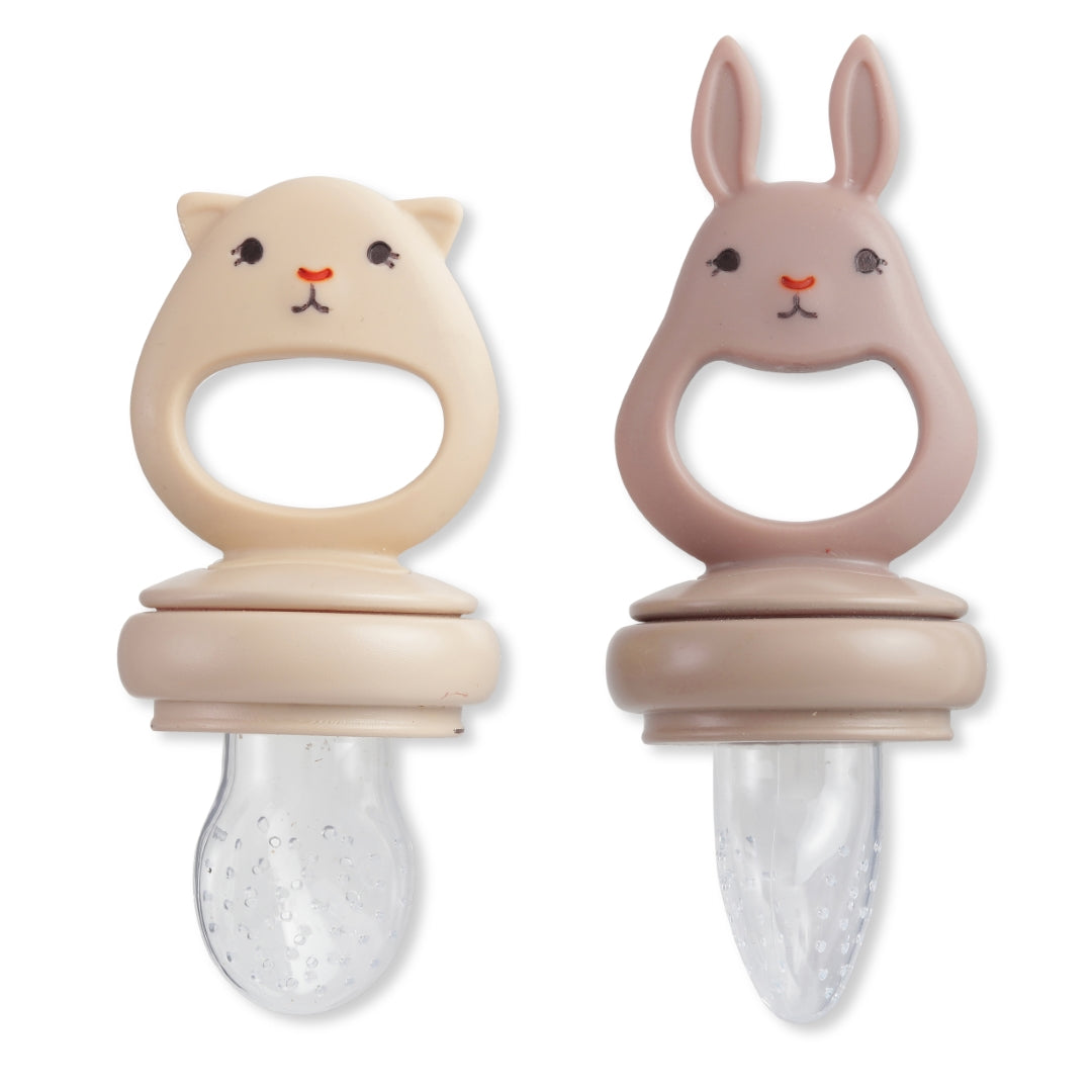 Konges Slojd Bark/Shell Silicone Fruit Feeding Pacifier Bunny