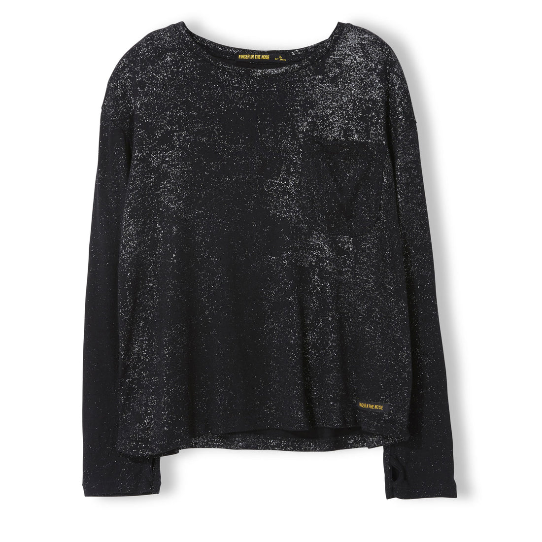 Finger in the Nose Black Hologram Shine Tee