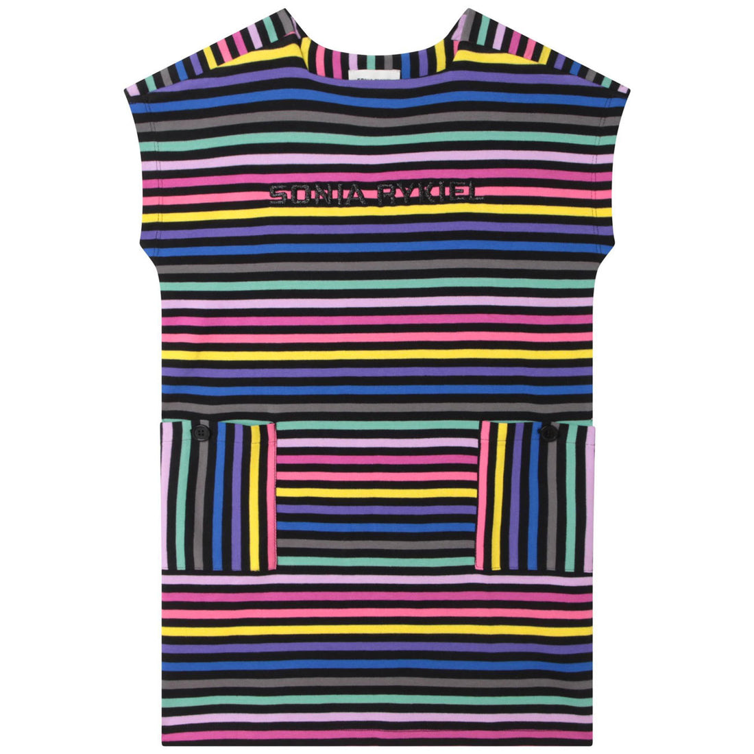 Sonia Rykiel Multi Stripe Short Sleeve Dress