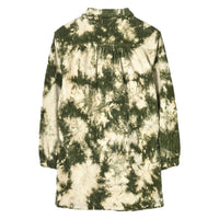 Finger in the Nose Light Khaki Tie Dye Corduroy Long Sleeve Dress