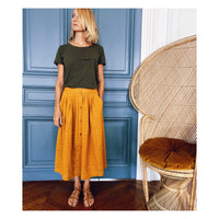 Louis Louise Caramel Check Lurex Linda Skirt
