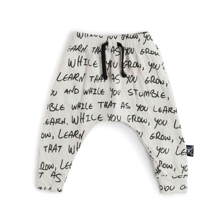 Nununu White Soft Growth Baggy Pants