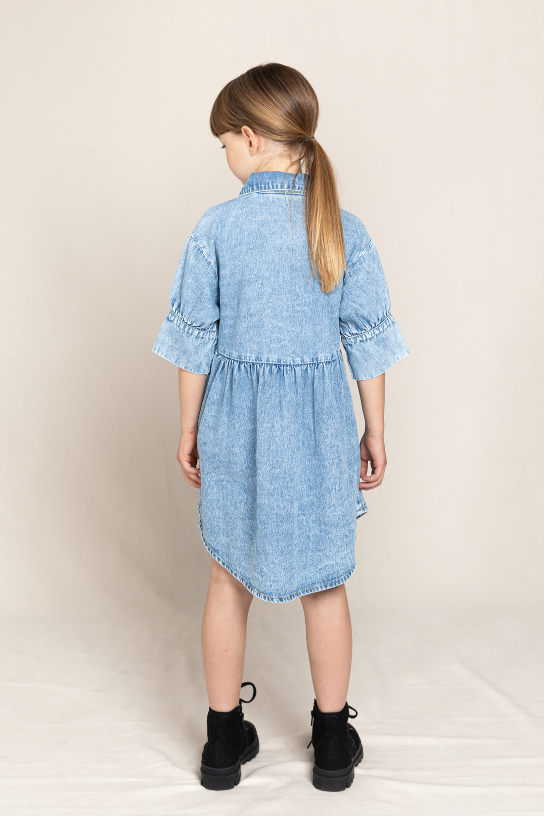 Finger in the Nose Sonya Bleached Blue Shirt Dress