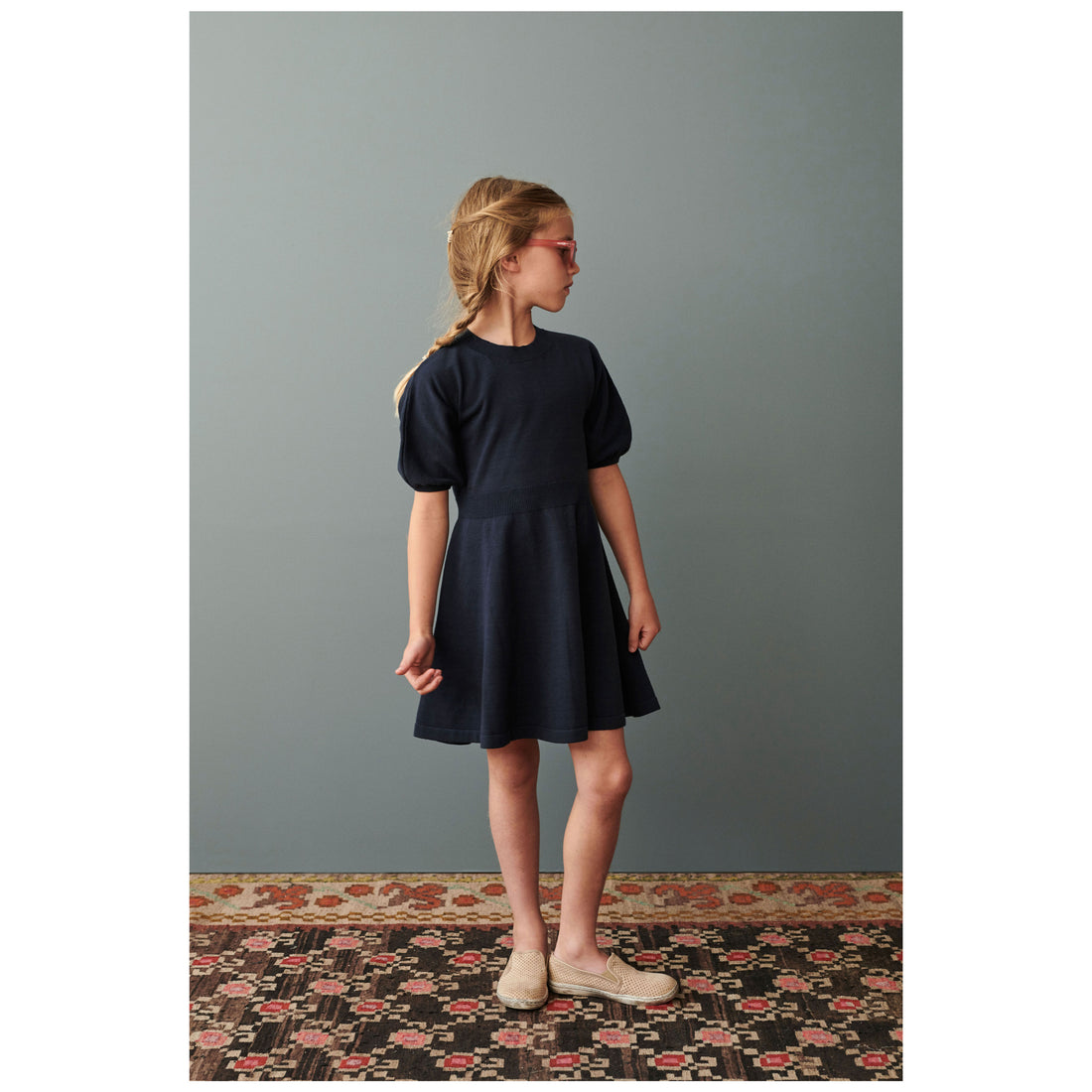Caramel Navy Soybean Dress