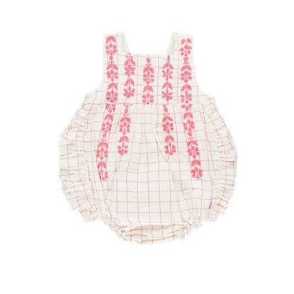 Pink Chicken Baby Betty Bubble - Pink Tattersall