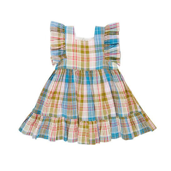 Pink Chicken Elsie Dress - Hawaiian Madras