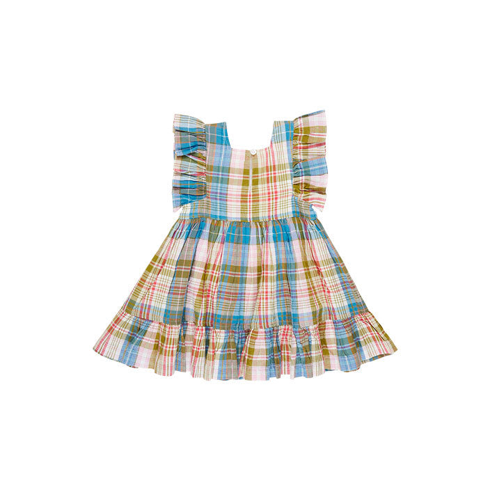 Pink Chicken Elsie Dress - Hawaiian Madras