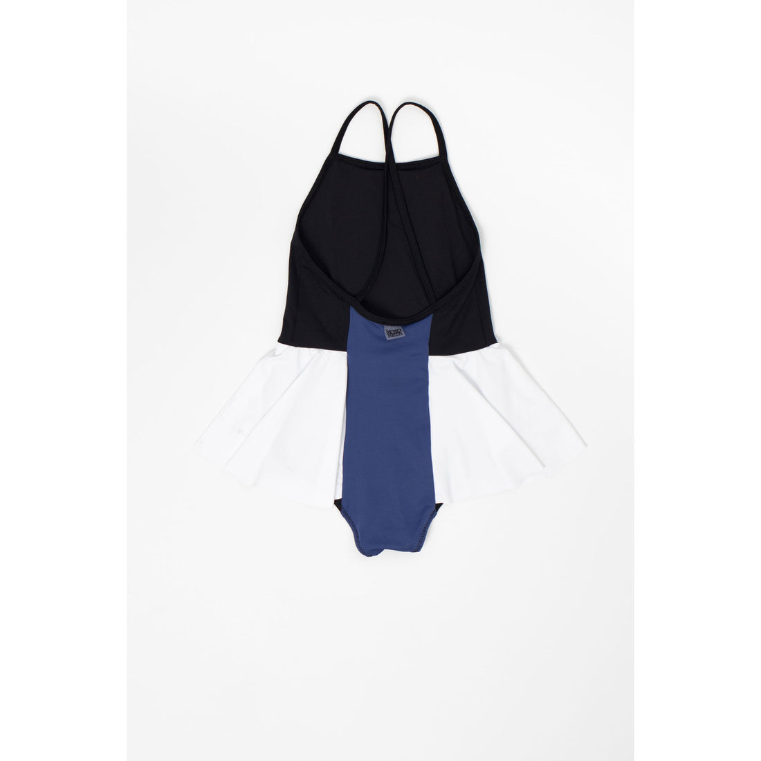 Motoreta Blue Colorblock Ruffled Swimsuit