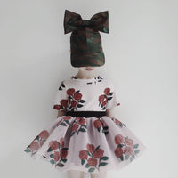 Caroline Bosmans Light Rose Bush Mesh Skirt