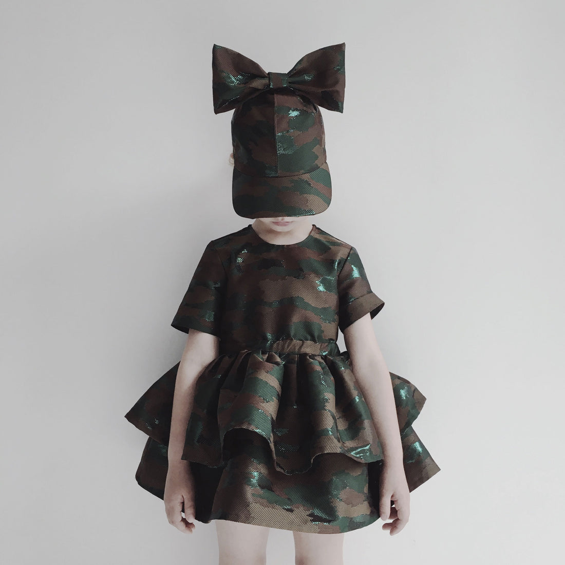Caroline Bosmans Camouflage Stiff Dress