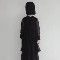 Caroline Bosmans Black Lace Layered Gown