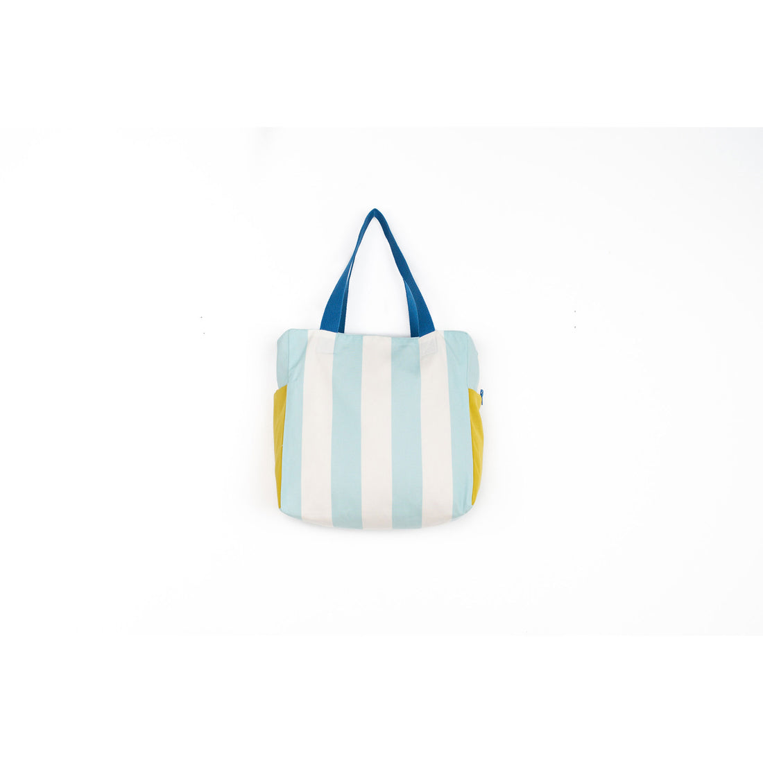 Motoreta Light Blue Striped Beach Bag