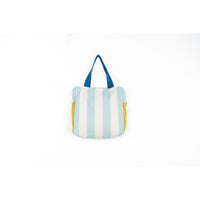 Motoreta Light Blue Striped Beach Bag