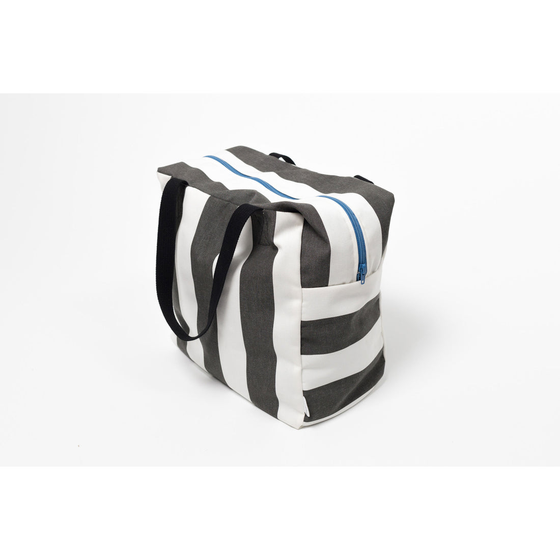 Motoreta Grey Striped Beach Bag