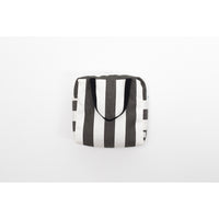 Motoreta Grey Striped Beach Bag
