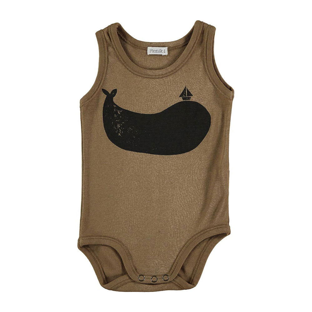 Picnik Taupe Whale Bodysuit