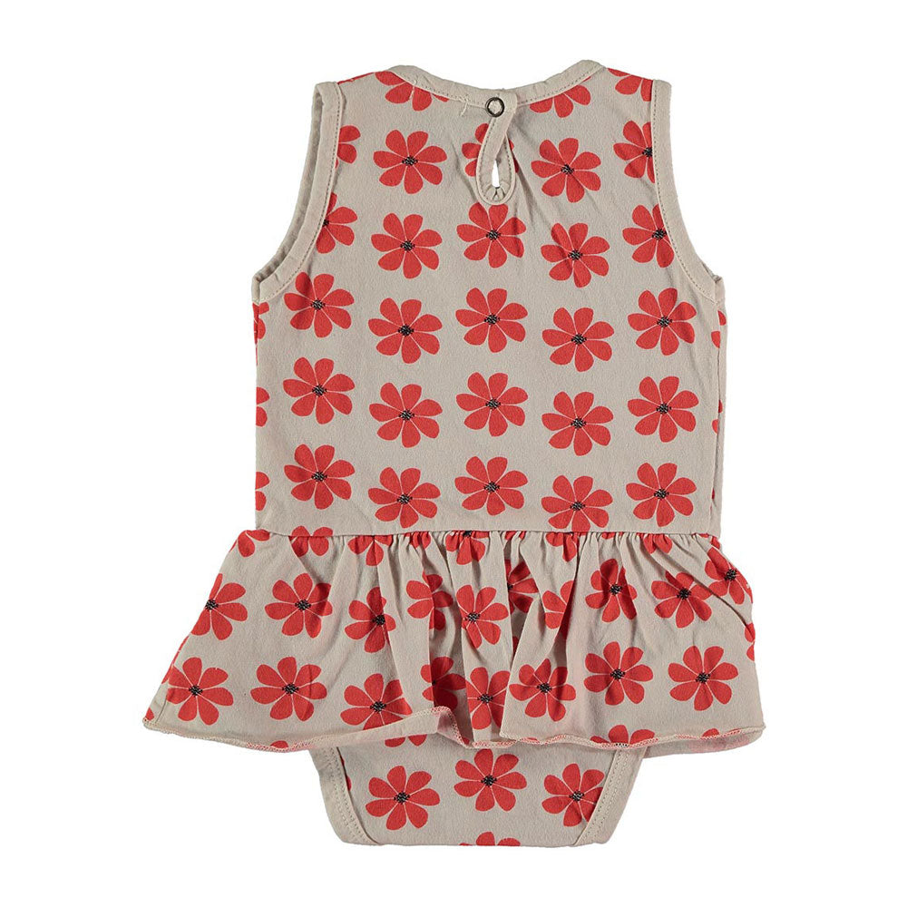 Picnik Grey Flowers Peplum Romper
