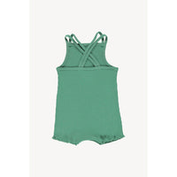 Fin and Vince Schoolhouse Green Double Strap Romper