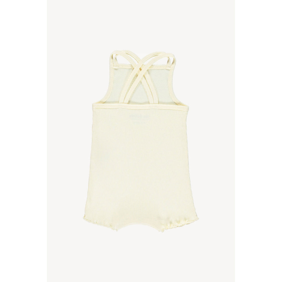 Fin and Vince Buttercream Double Strap Romper