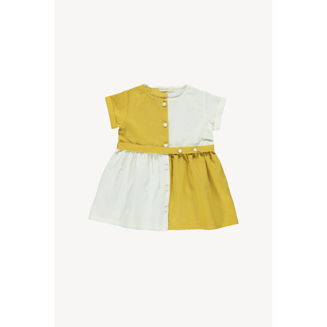 Fin and Vince Mustard/Natural Retro Dress