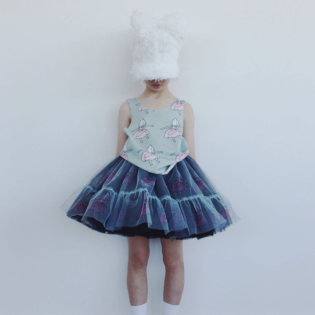 Caroline Bosmans Daisy Printed Tulle Skirt