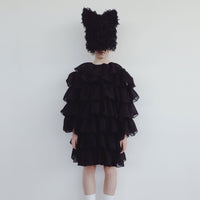 Caroline Bosmans Black Tencel Luxury Layered Dress