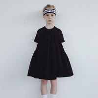 Caroline Bosmans Black Embroidered Puff Dress