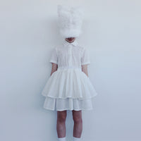 Caroline Bosmans White Embroidered Layered Dress