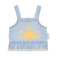 Piupiuchick Light Chambray Sun Print Top