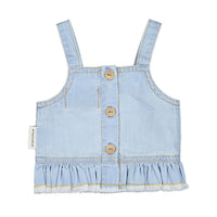 Piupiuchick Light Chambray Sun Print Top