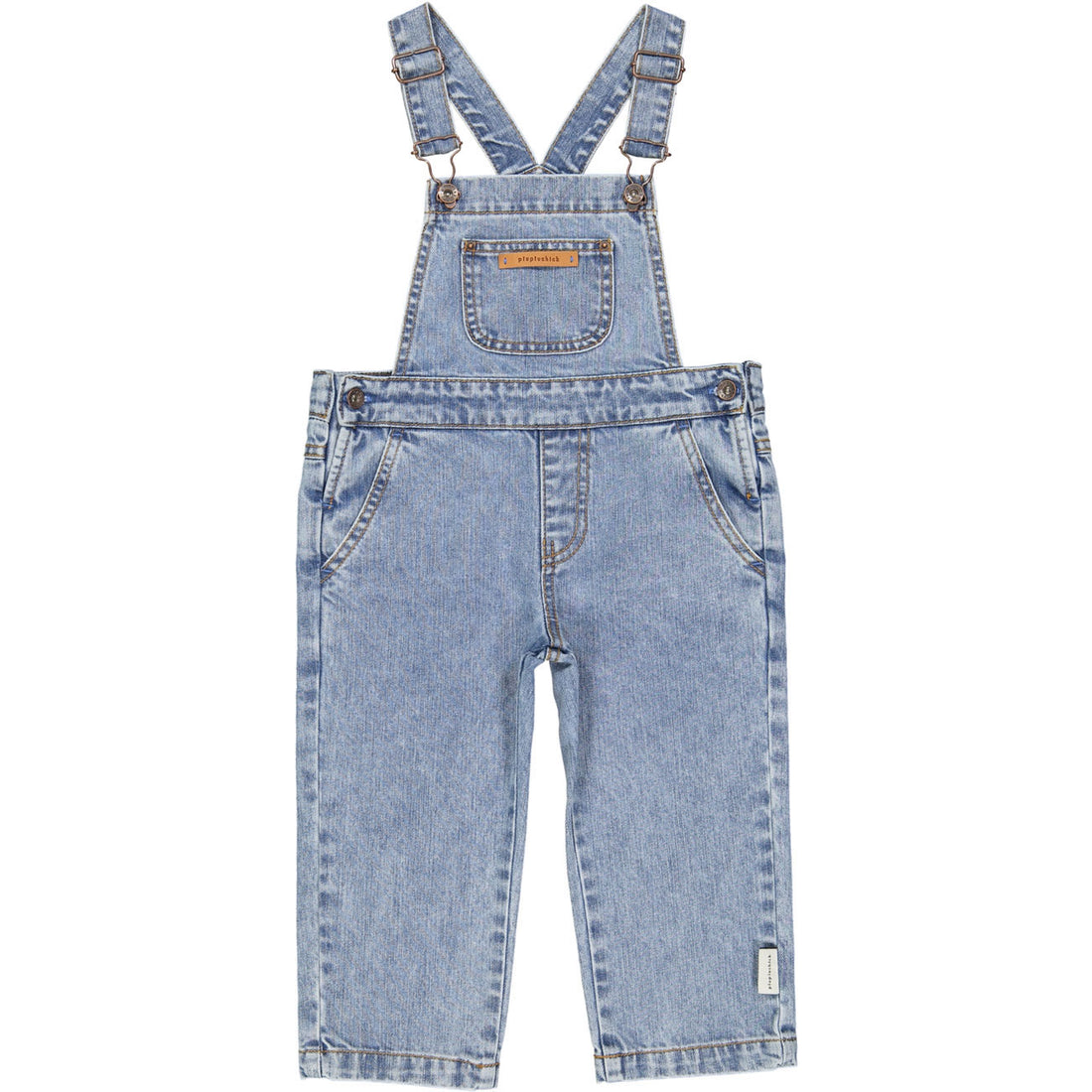 Piupiuchick Light Blue Washed Denim Dungarees