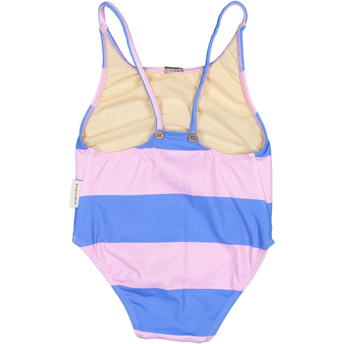Piupiuchick Lavander Stripe Button Swimsuit