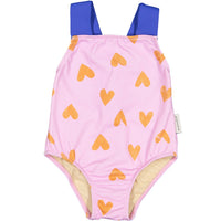 Piupiuchick Lavander Hearts Allover Large Strap Swimsuit