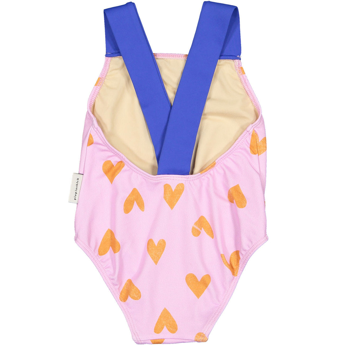 Piupiuchick Lavander Hearts Allover Large Strap Swimsuit