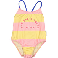 Piupiuchick Pink Stripe The Buddy Squad Crossed Strap Swimsuit