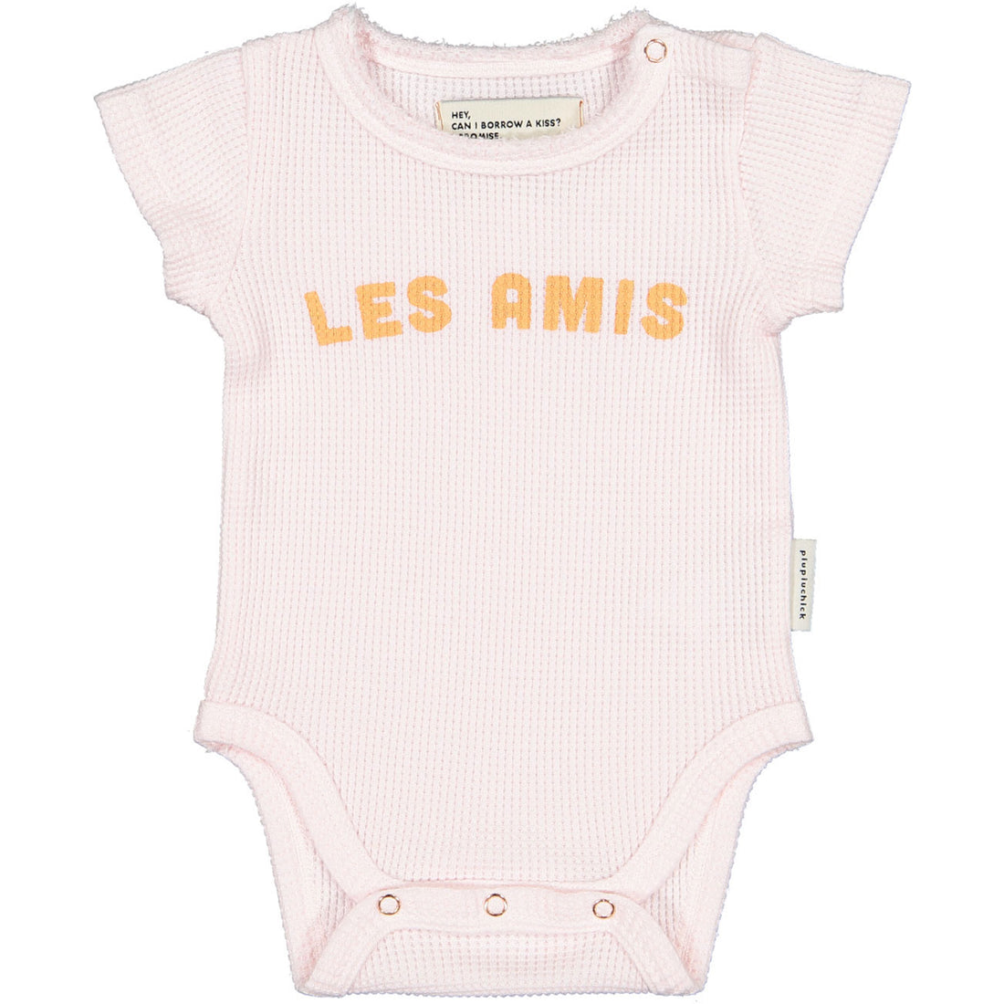 Piupiuchick Light Pink Texured Jersey Bodysuit