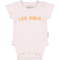 Piupiuchick Light Pink Texured Jersey Bodysuit
