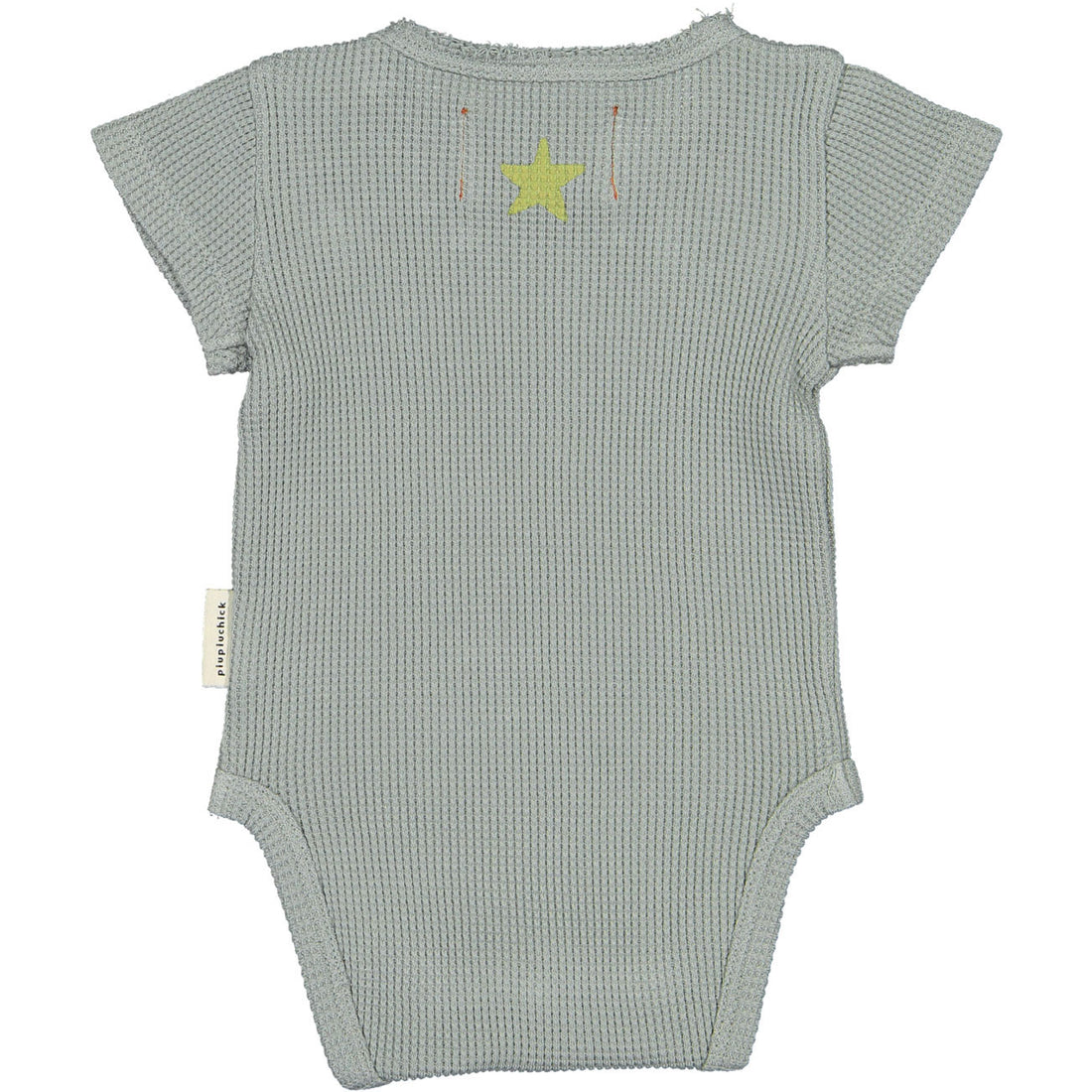 Piupiuchick Grey Texured Jersey Bodysuit