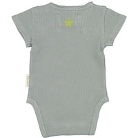 Piupiuchick Grey Texured Jersey Bodysuit