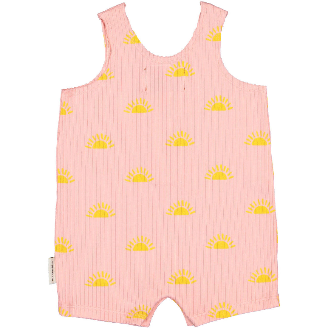 Piupiuchick Pink Sun Allover Ribbed Jersey Jumpsuit