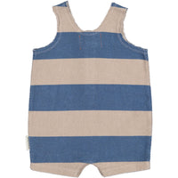 Piupiuchick Blue Striped Textured Jersey Jumpsuit
