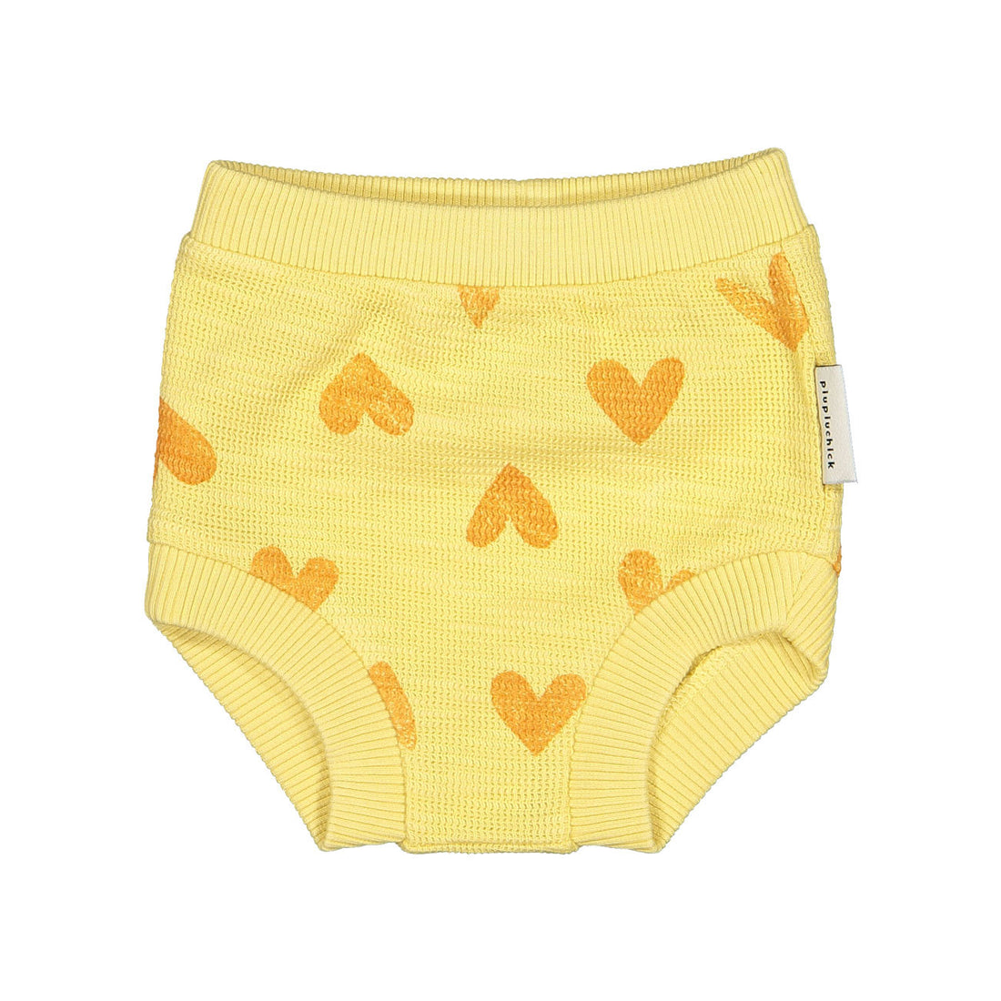 Piupiuchick Yellow Hearts Allover Ribbed Bloomer