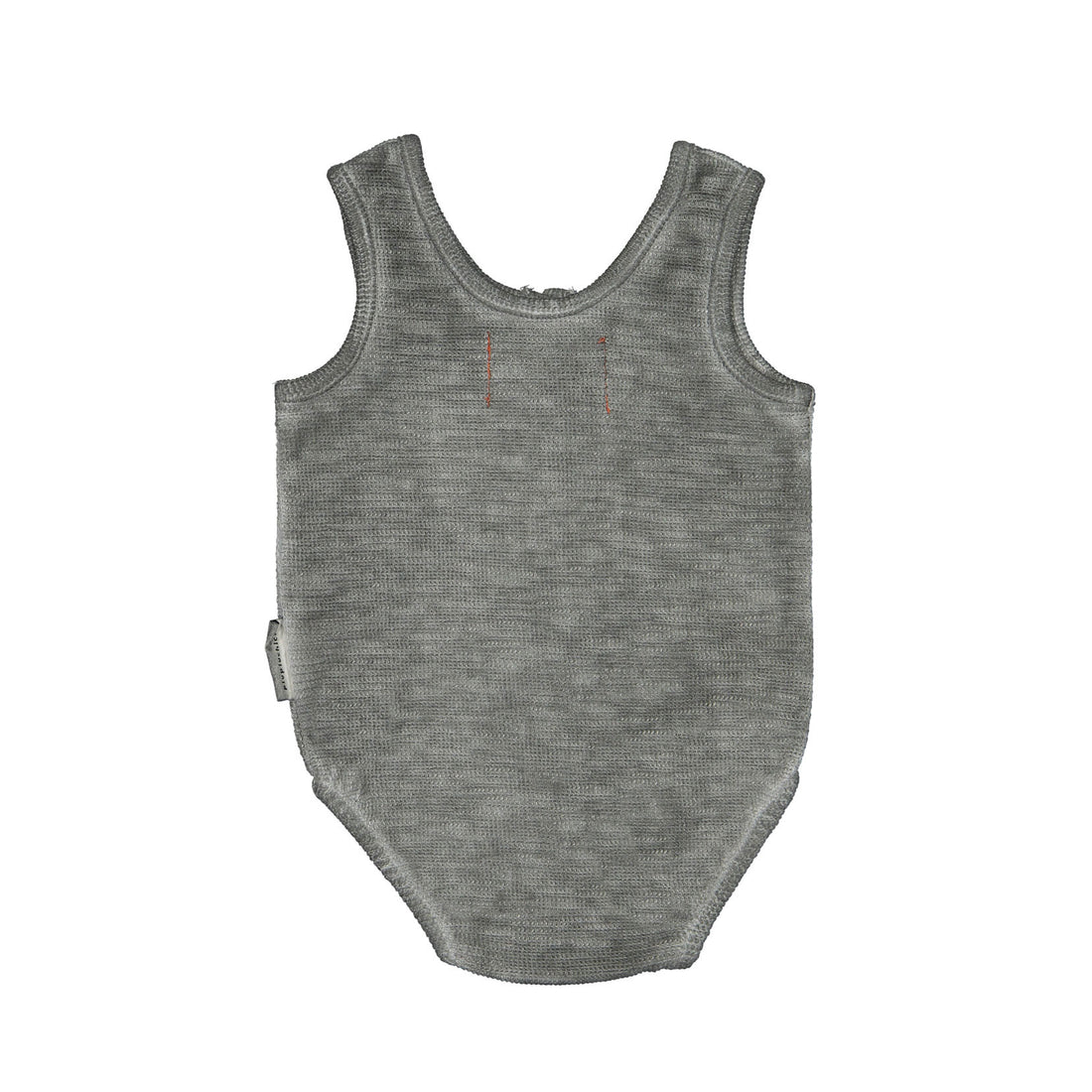 Piupiuchick Grey Washed Star Textured Sleeveless Bodysuit