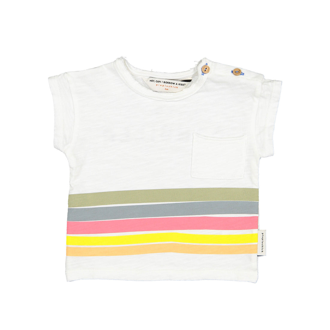 Piupiuchick Off White Multicolor Striped T-Shirt